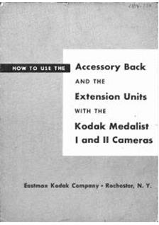 Kodak Medalist 2 manual. Camera Instructions.